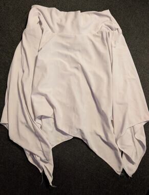 White Draped Handkerchief Skirt Size Small